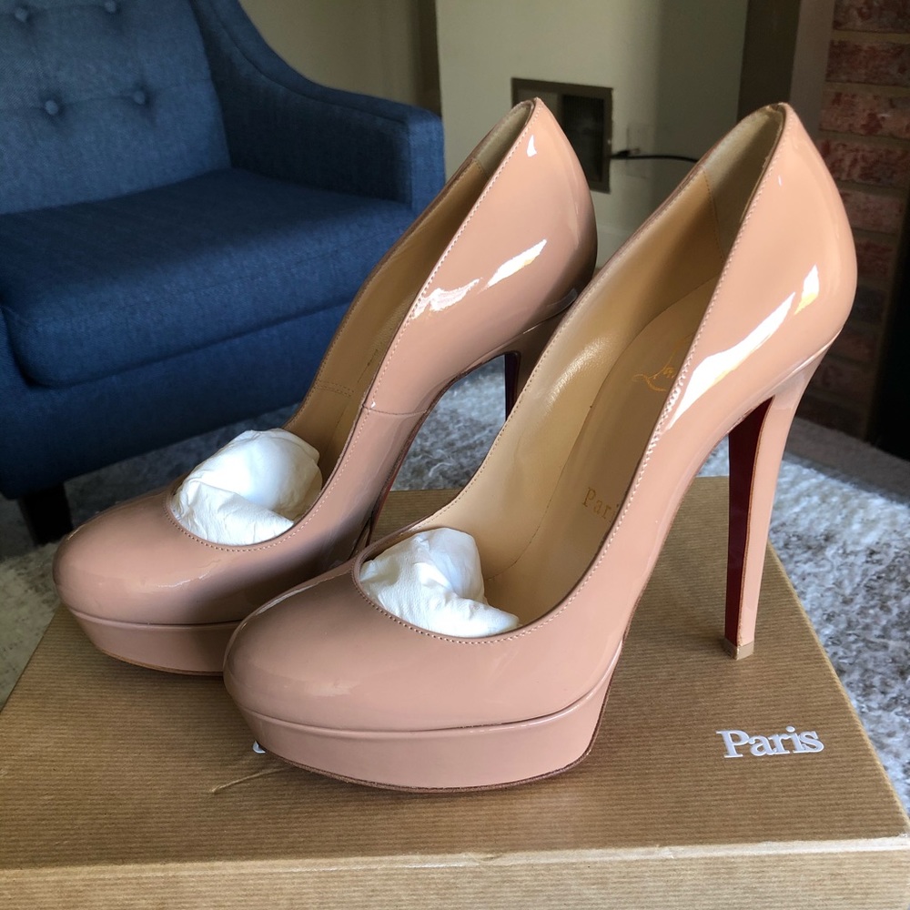 Christian Louboutin Bianca Pump Patent Nude 36.5